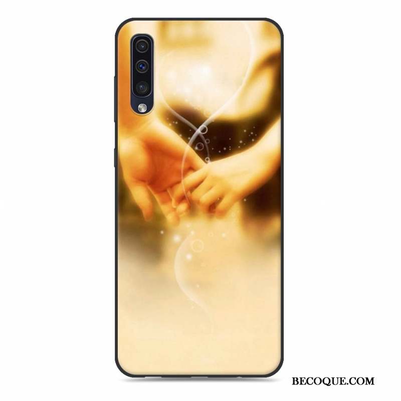 Samsung Galaxy A50 Coque Fluide Doux Rose Ornements Suspendus Tendance Téléphone Portable