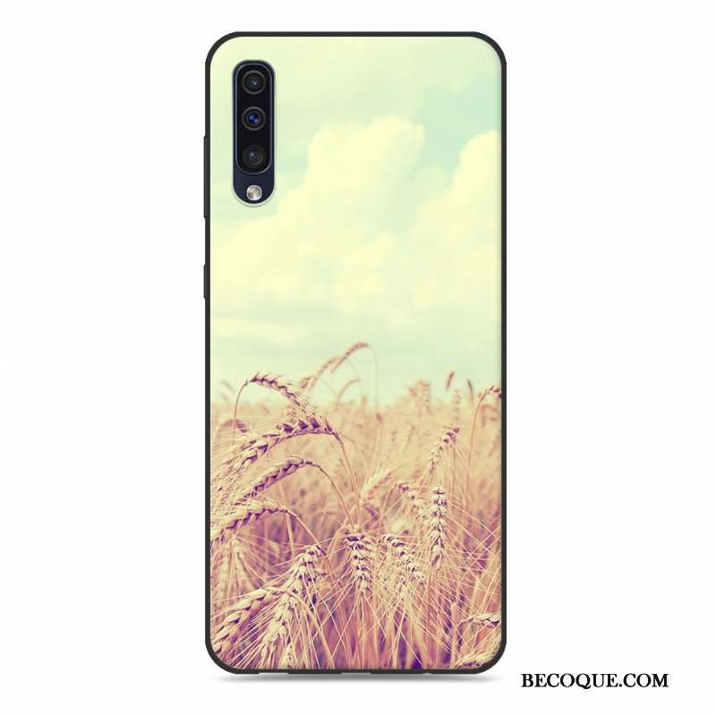 Samsung Galaxy A50 Coque Fluide Doux Rose Ornements Suspendus Tendance Téléphone Portable