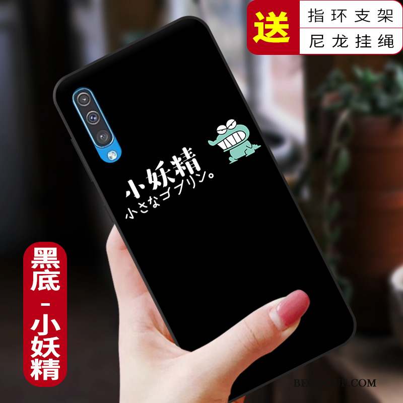 Samsung Galaxy A50 Coque Incassable Nouveau Simple Noir Étui Protection