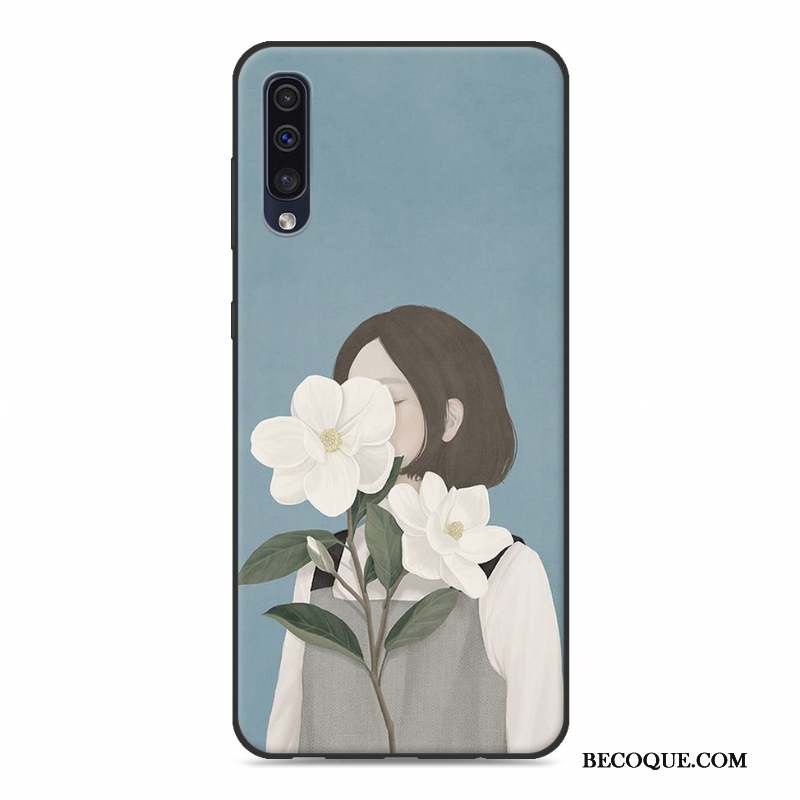 Samsung Galaxy A50 Coque Incassable Étui Petit Fluide Doux Vert Nouveau