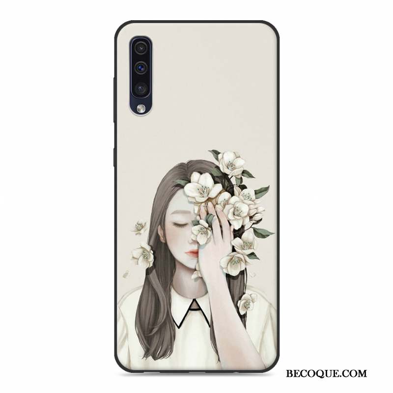 Samsung Galaxy A50 Coque Incassable Étui Petit Fluide Doux Vert Nouveau