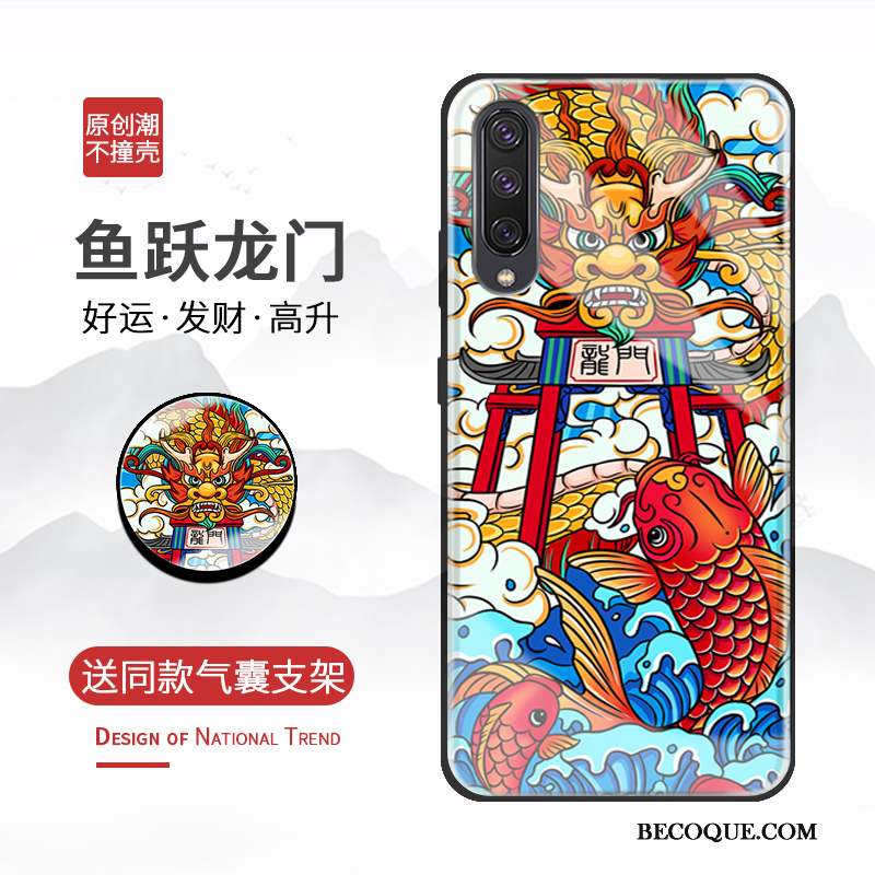 Samsung Galaxy A50 Coque Personnalisé Verre Personnalité Style Chinois Charmant Tout Compris