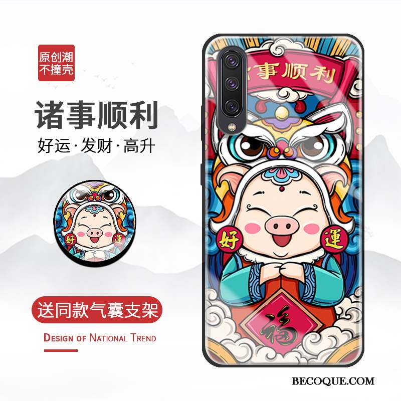 Samsung Galaxy A50 Coque Personnalisé Verre Personnalité Style Chinois Charmant Tout Compris