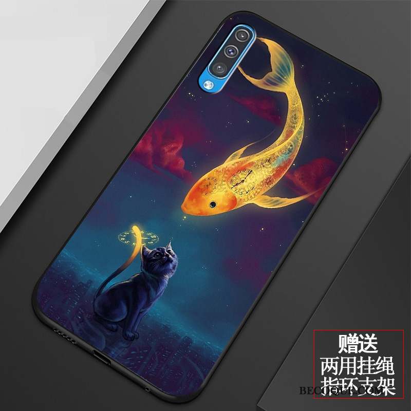 Samsung Galaxy A50 Coque Personnalité Incassable Simple Étui Silicone