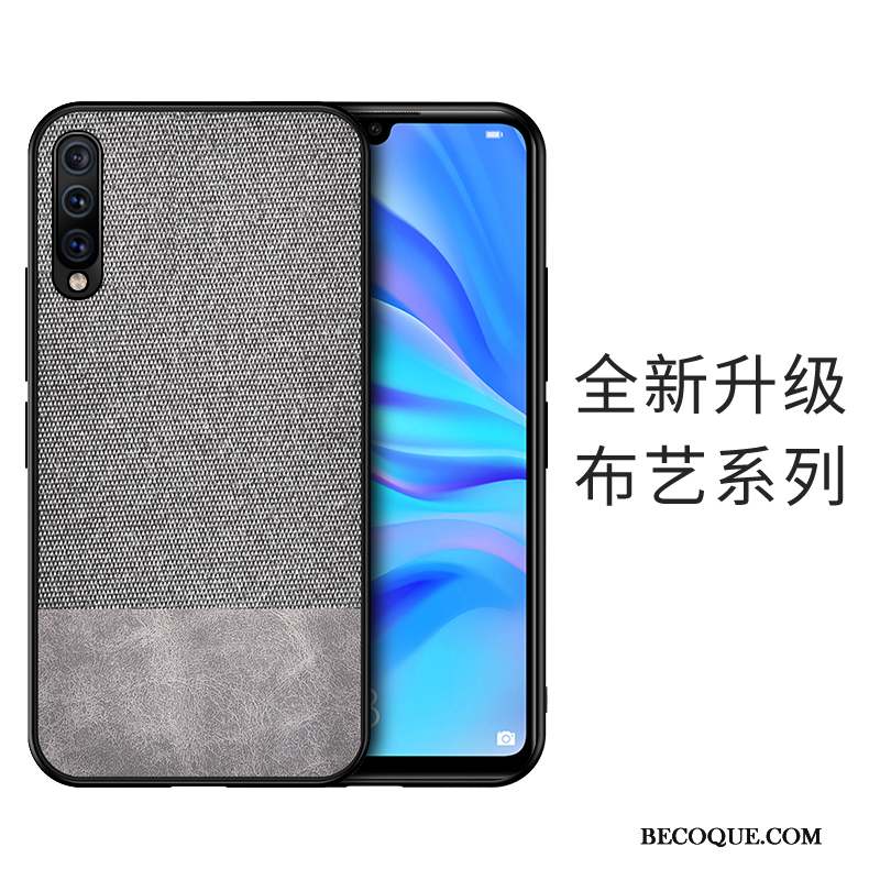 Samsung Galaxy A50 Coque Silicone Marque De Tendance Tissu Modèle Fleurie Jours Incassable