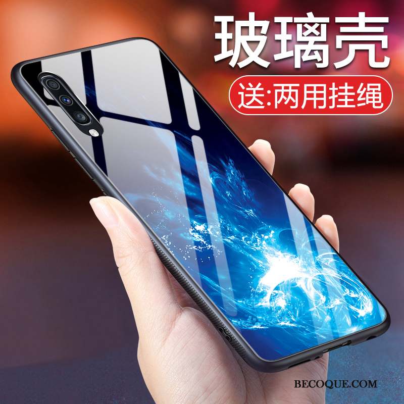 Samsung Galaxy A50 Coque Téléphone Portable Personnalité Noir Marque De Tendance Protection