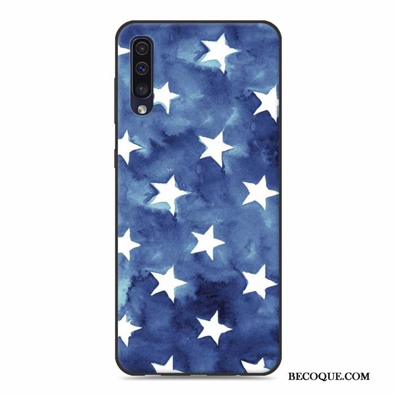 Samsung Galaxy A50 Incassable Dessin Animé Coque De Téléphone Bleu Téléphone Portable Personnalité