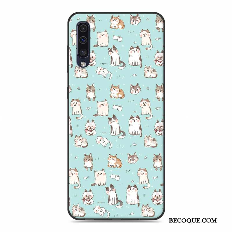 Samsung Galaxy A50 Incassable Dessin Animé Coque De Téléphone Bleu Téléphone Portable Personnalité