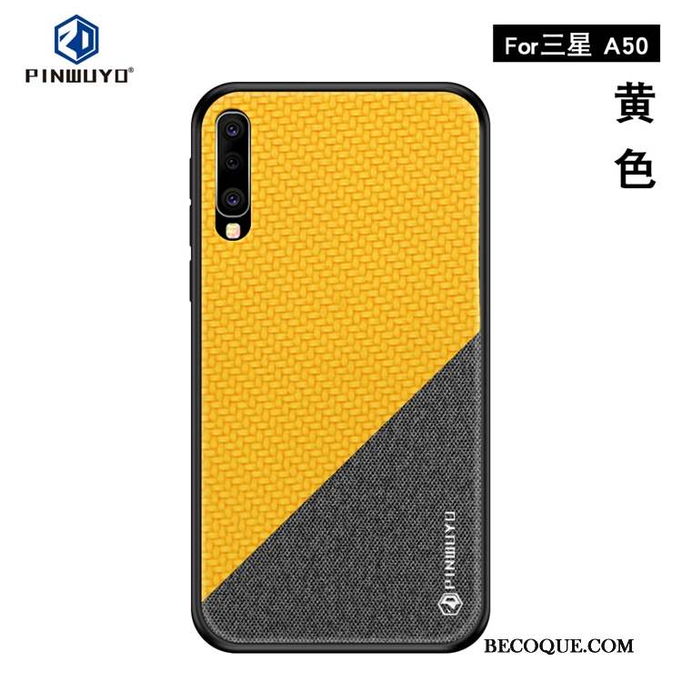 Samsung Galaxy A50 Jaune Personnalité Incassable Modèle Fleurie Coque De Téléphone Tout Compris