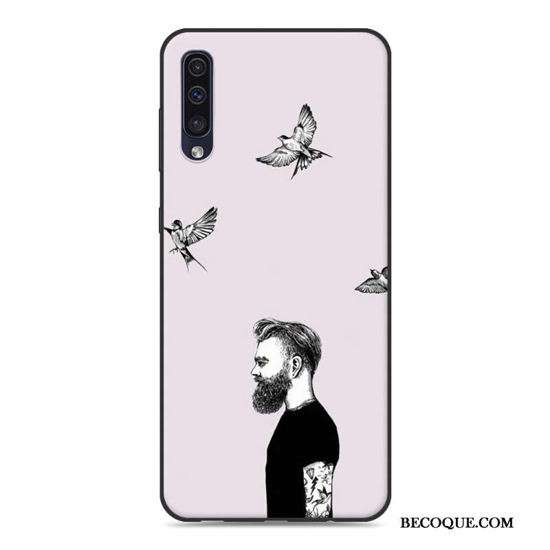 Samsung Galaxy A50 Ornements Suspendus Amoureux Jaune Étui Coque De Téléphone Fluide Doux