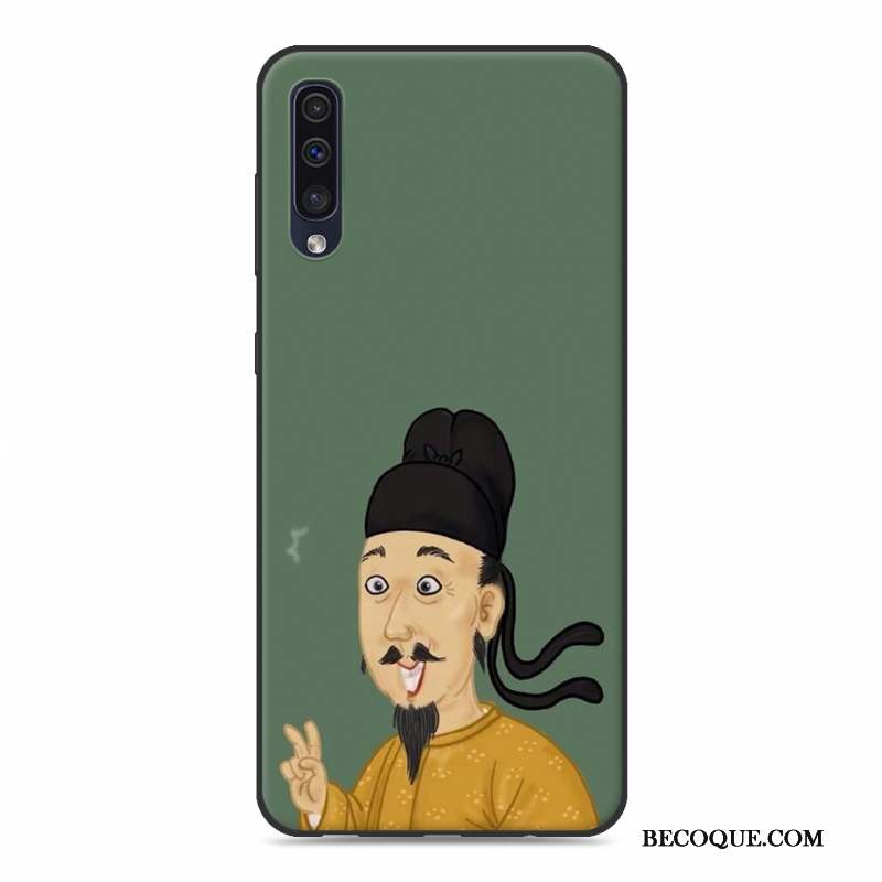 Samsung Galaxy A50 Ornements Suspendus Amoureux Jaune Étui Coque De Téléphone Fluide Doux