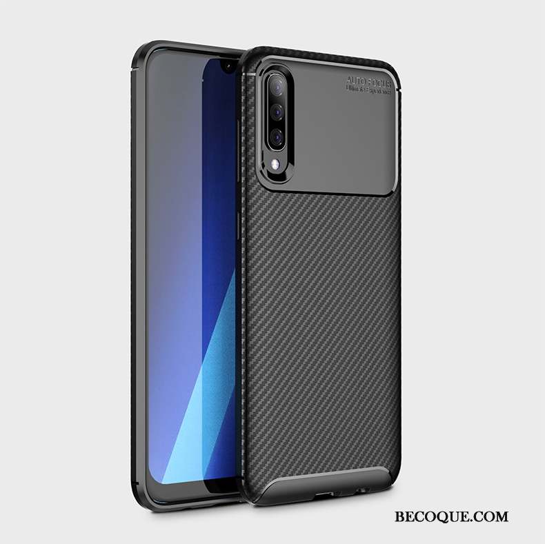 Samsung Galaxy A50 Silicone Fluide Doux Coque De Téléphone Incassable Fibre Étui