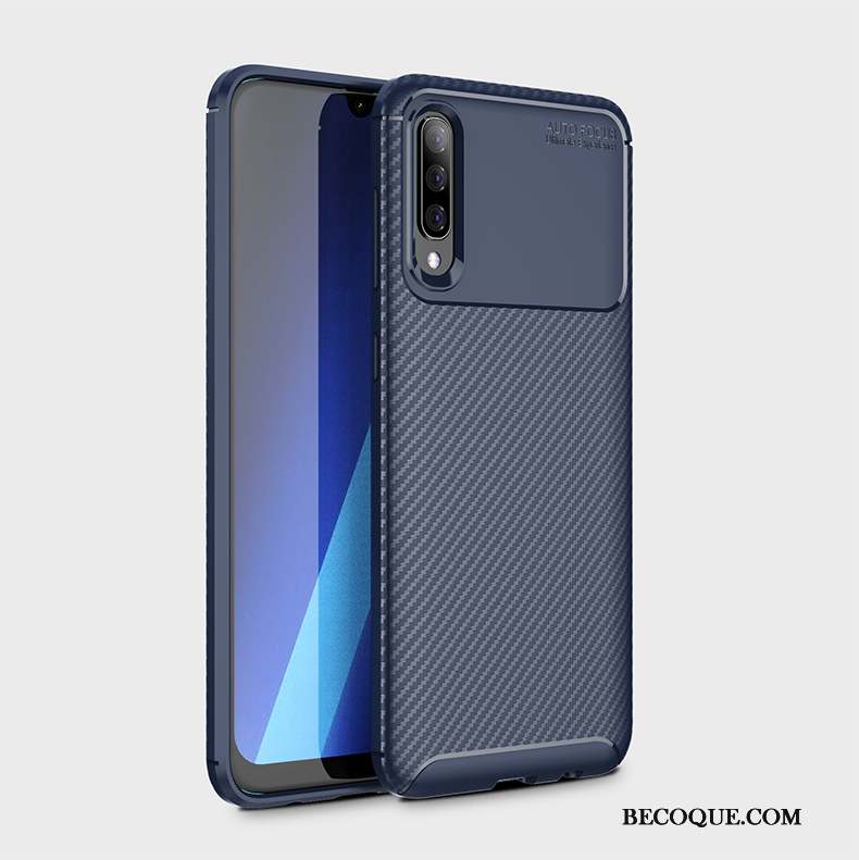 Samsung Galaxy A50 Silicone Fluide Doux Coque De Téléphone Incassable Fibre Étui