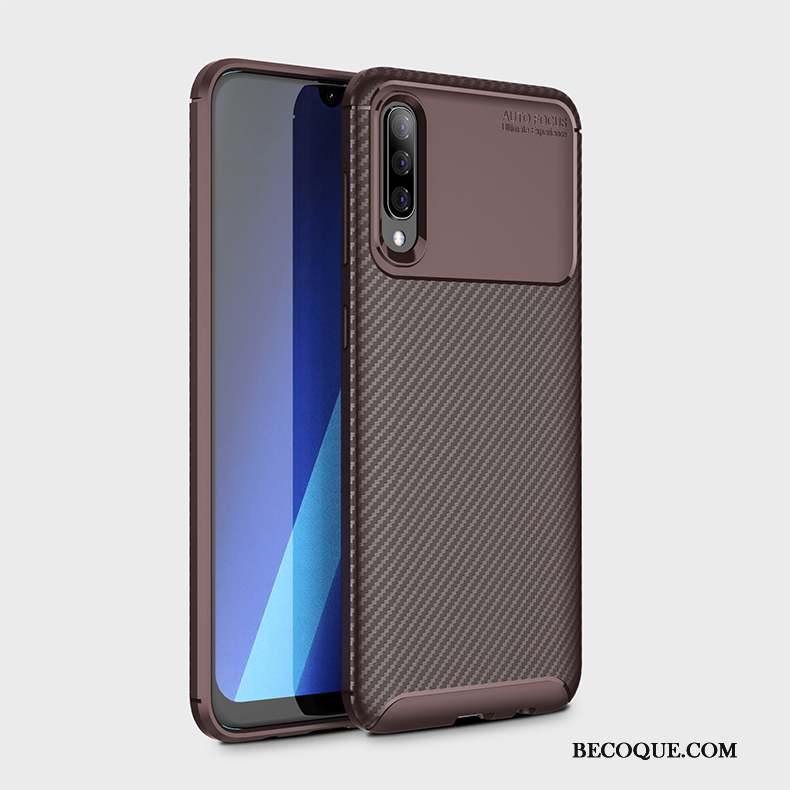 Samsung Galaxy A50 Silicone Fluide Doux Coque De Téléphone Incassable Fibre Étui