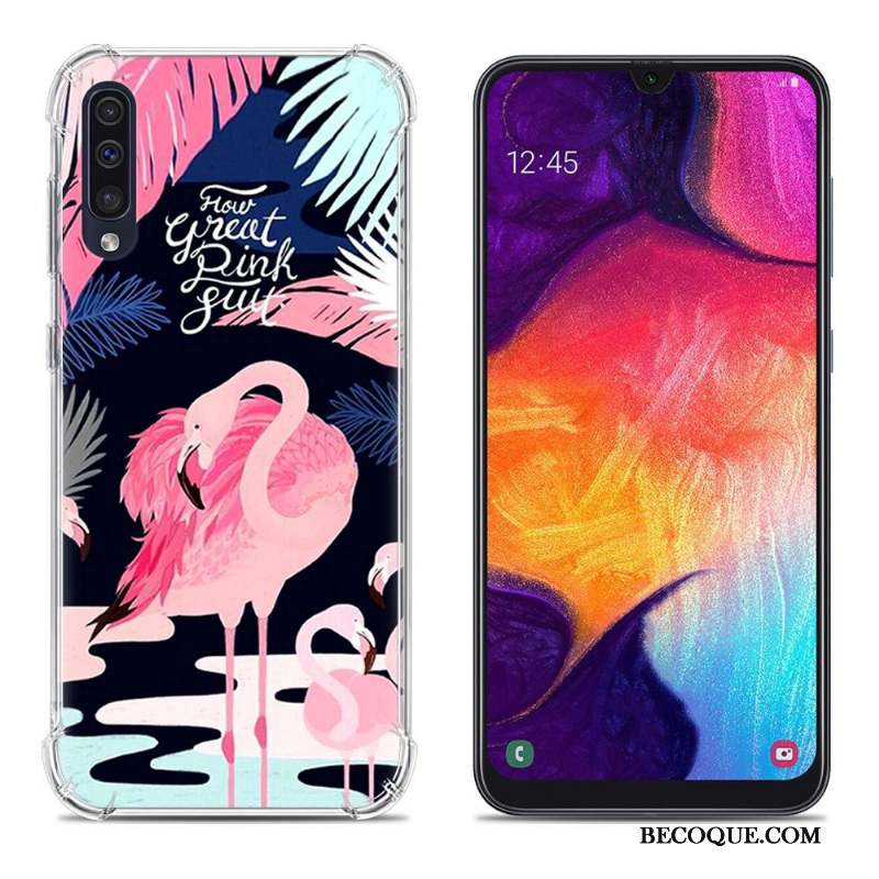 Samsung Galaxy A50 Étui Peinture Fluide Doux Téléphone Portable Ballon Coque De Téléphone