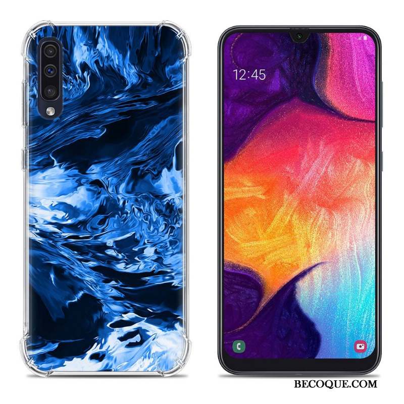 Samsung Galaxy A50 Étui Peinture Fluide Doux Téléphone Portable Ballon Coque De Téléphone