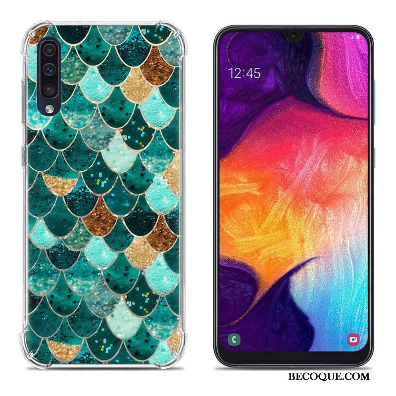 Samsung Galaxy A50 Étui Peinture Fluide Doux Téléphone Portable Ballon Coque De Téléphone