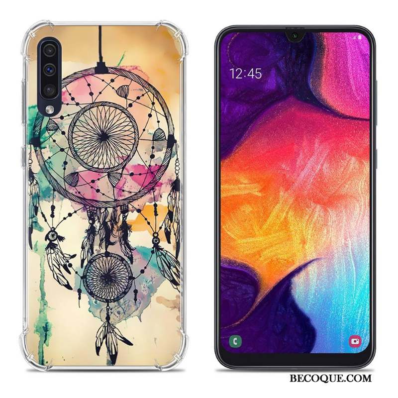 Samsung Galaxy A50 Étui Peinture Fluide Doux Téléphone Portable Ballon Coque De Téléphone