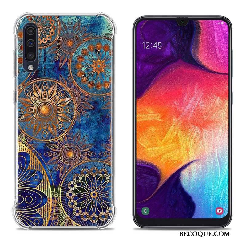 Samsung Galaxy A50 Étui Peinture Fluide Doux Téléphone Portable Ballon Coque De Téléphone