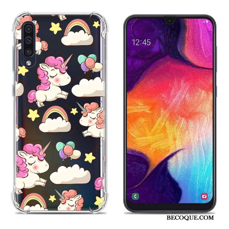 Samsung Galaxy A50 Étui Peinture Fluide Doux Téléphone Portable Ballon Coque De Téléphone