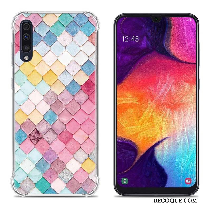 Samsung Galaxy A50 Étui Peinture Fluide Doux Téléphone Portable Ballon Coque De Téléphone