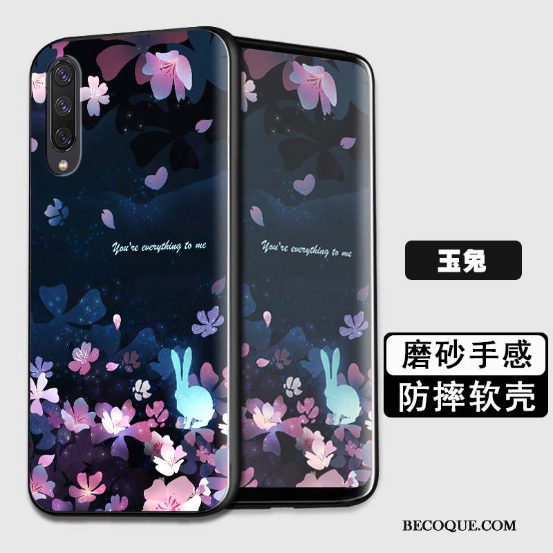 Samsung Galaxy A50 Étui Silicone Coque Personnalité Bleu Fluide Doux