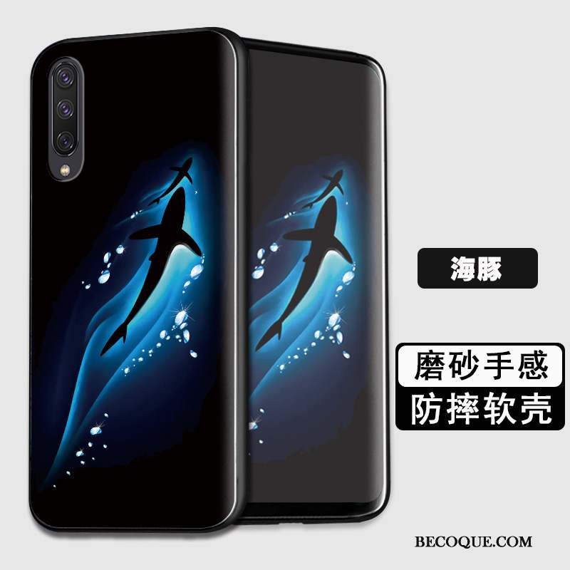 Samsung Galaxy A50 Étui Silicone Coque Personnalité Bleu Fluide Doux