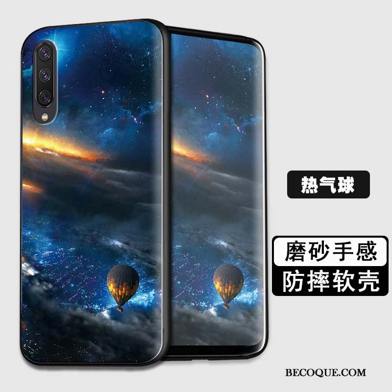 Samsung Galaxy A50 Étui Silicone Coque Personnalité Bleu Fluide Doux