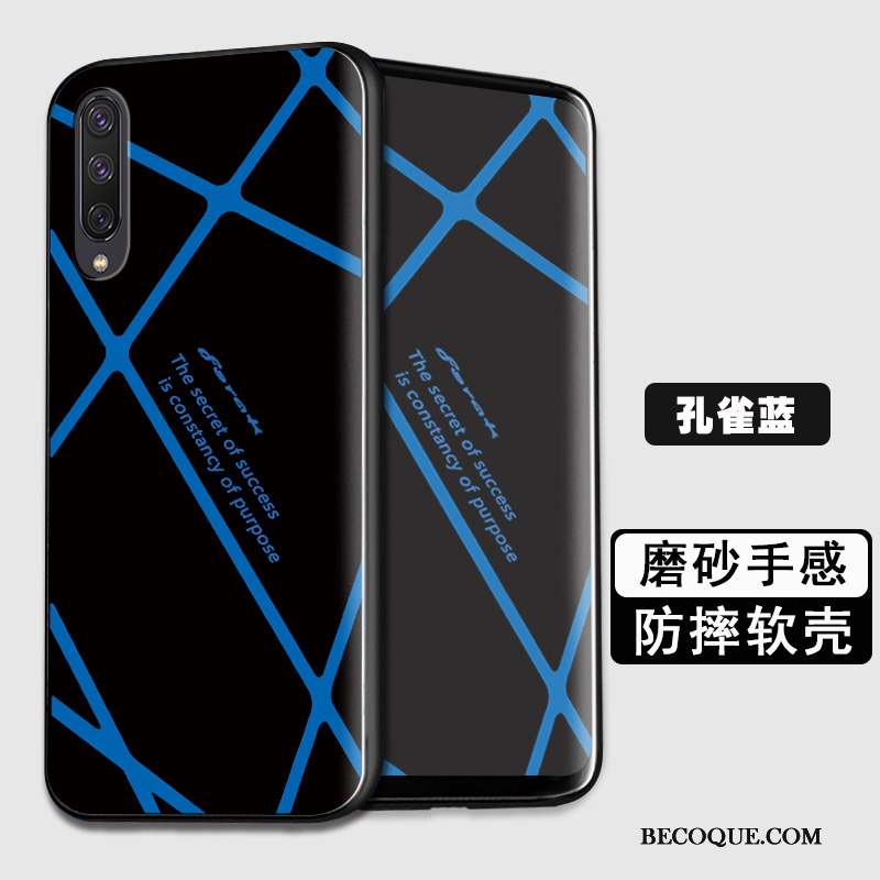 Samsung Galaxy A50 Étui Silicone Coque Personnalité Bleu Fluide Doux