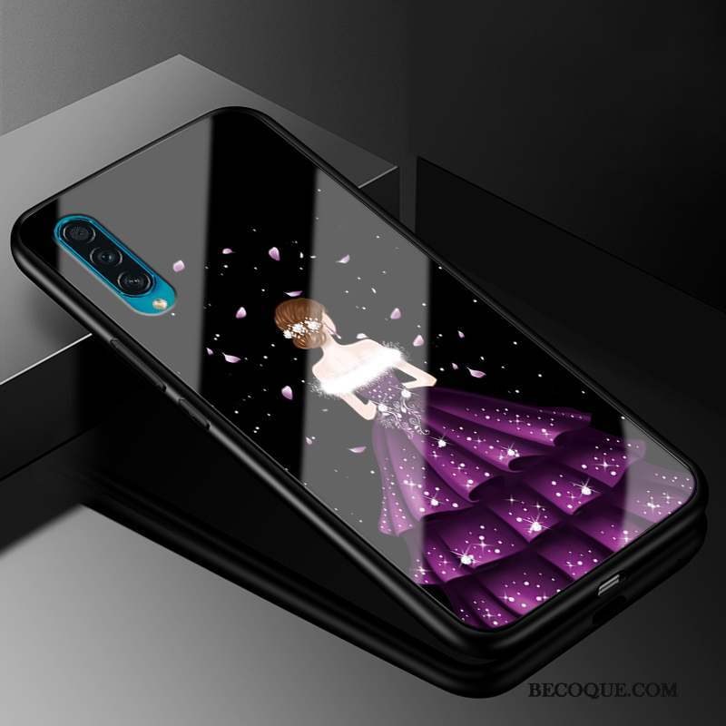 Samsung Galaxy A50s Coque Charmant Personnalité Noir Étui Fluide Doux Tout Compris