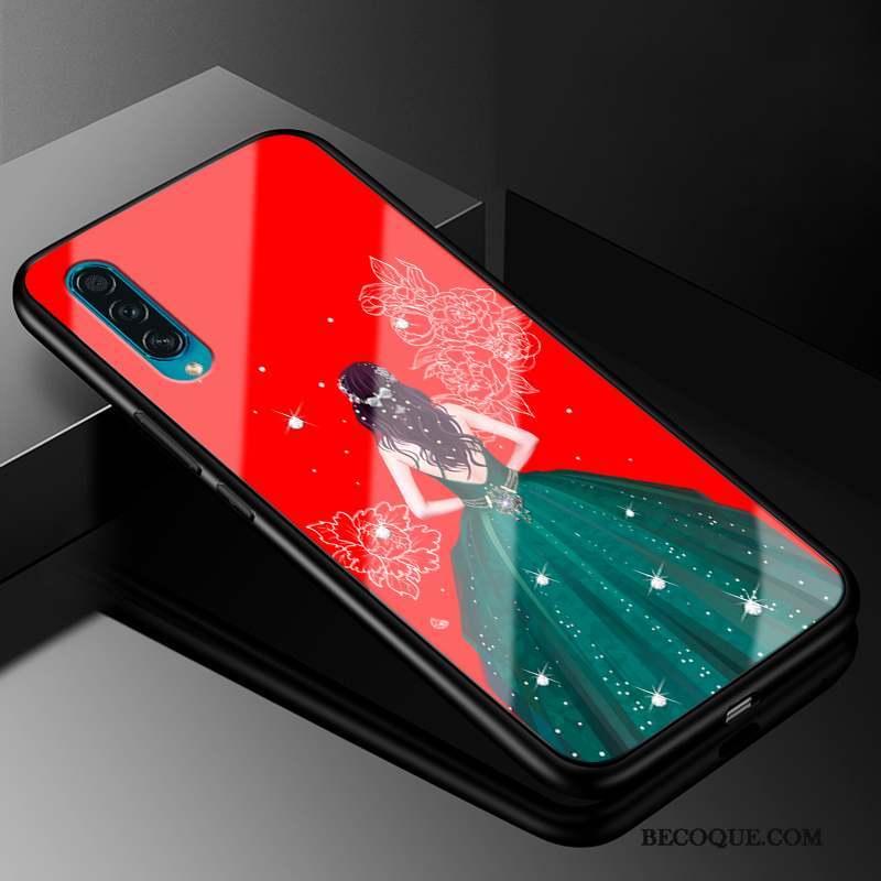 Samsung Galaxy A50s Coque Charmant Personnalité Noir Étui Fluide Doux Tout Compris