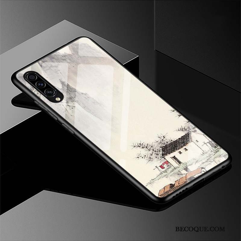 Samsung Galaxy A50s Net Rouge Délavé En Daim Tout Compris Dessin Animé Incassable Coque De Téléphone