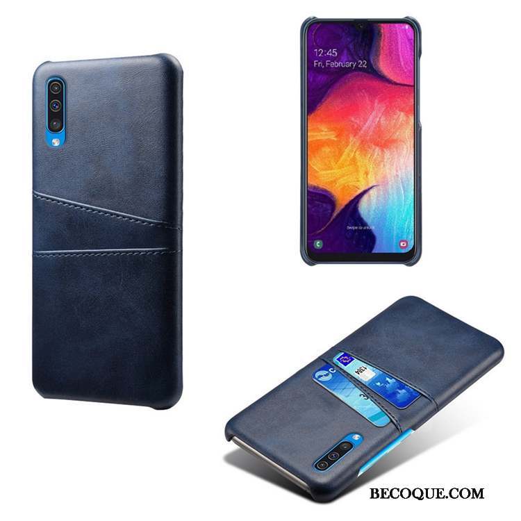 Samsung Galaxy A50s Petit Bovins Étui Vert Cuir Coque De Téléphone