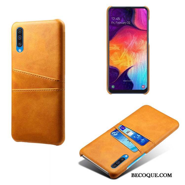 Samsung Galaxy A50s Petit Bovins Étui Vert Cuir Coque De Téléphone