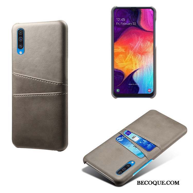 Samsung Galaxy A50s Petit Bovins Étui Vert Cuir Coque De Téléphone