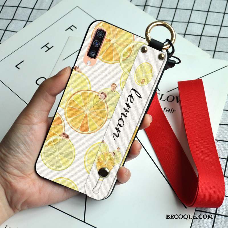 Samsung Galaxy A50s Silicone Rose Personnalité Ornements Suspendus Coque De Téléphone Dessin Animé