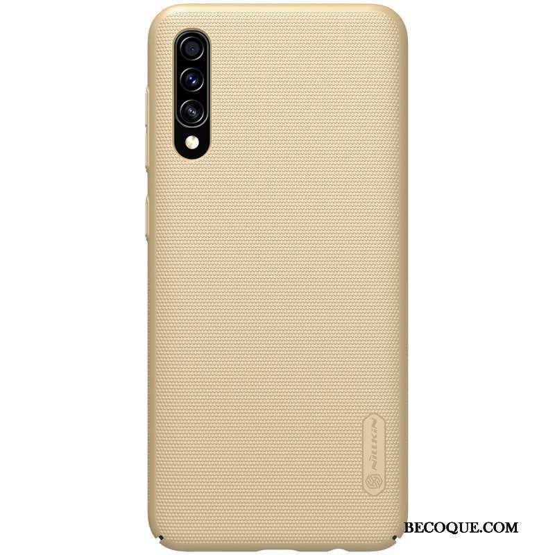 Samsung Galaxy A50s Étui Coque De Téléphone Délavé En Daim Protection Or