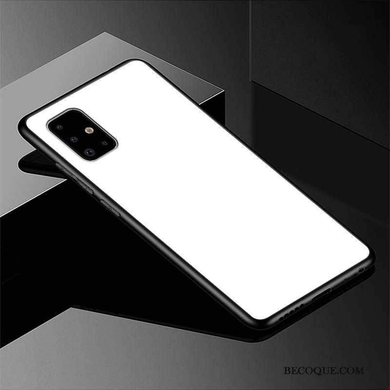 Samsung Galaxy A51 Coque Luxe Miroir Pure Personnalisé Délavé En Daim Difficile