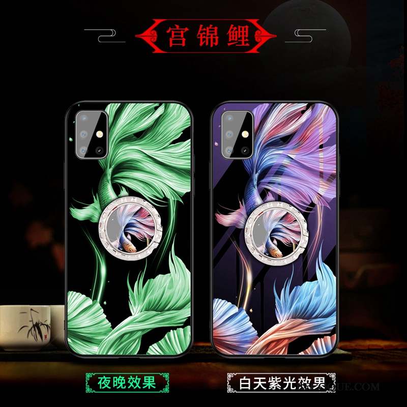 Samsung Galaxy A51 Coque Style Chinois Magnétisme Incassable Personnalité Anneau Mode
