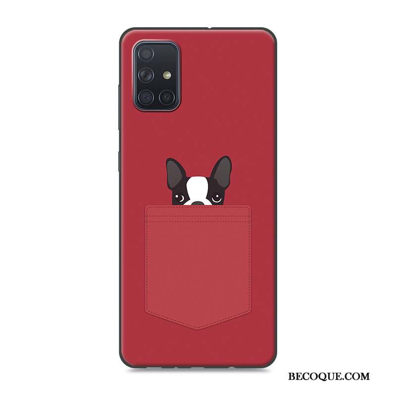 Samsung Galaxy A51 Coque Étui Personnalité Tout Compris Protection Rouge Incassable