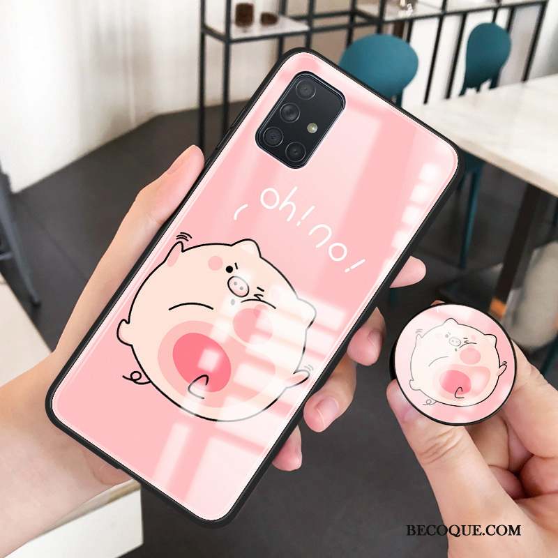 Samsung Galaxy A51 Verre Protection Coque De Téléphone Dessin Animé Silicone Étui