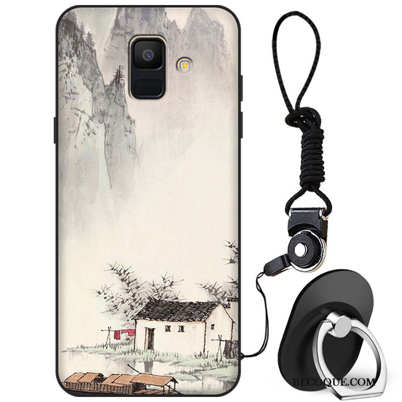 Samsung Galaxy A6 Blanc Étui Simple Coque De Téléphone Protection Silicone
