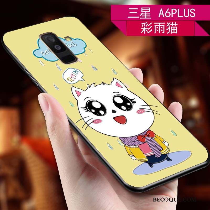 Samsung Galaxy A6+ Coque Dessin Animé Charmant Nouveau Amoureux Mignonne Créatif