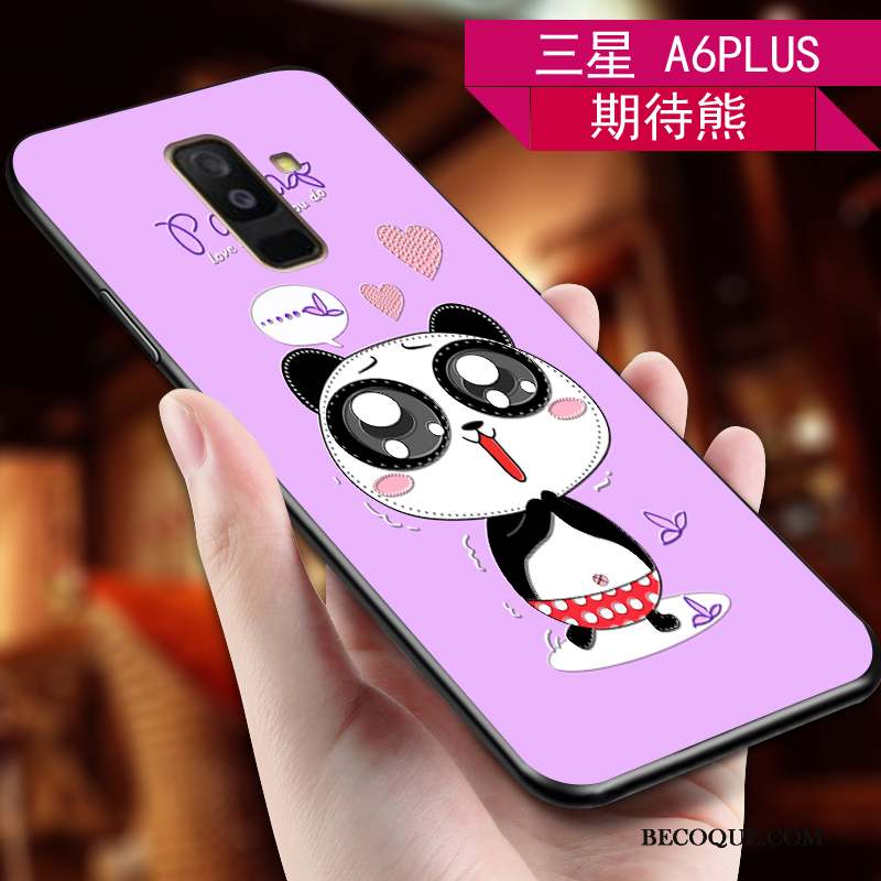 Samsung Galaxy A6+ Coque Dessin Animé Charmant Nouveau Amoureux Mignonne Créatif