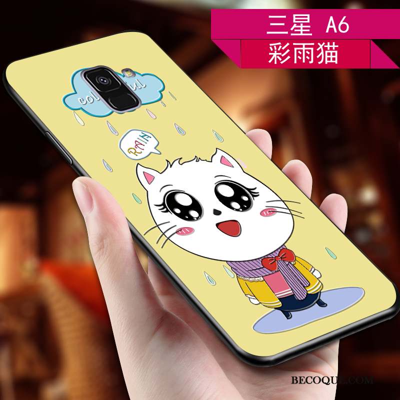 Samsung Galaxy A6+ Coque Dessin Animé Charmant Nouveau Amoureux Mignonne Créatif