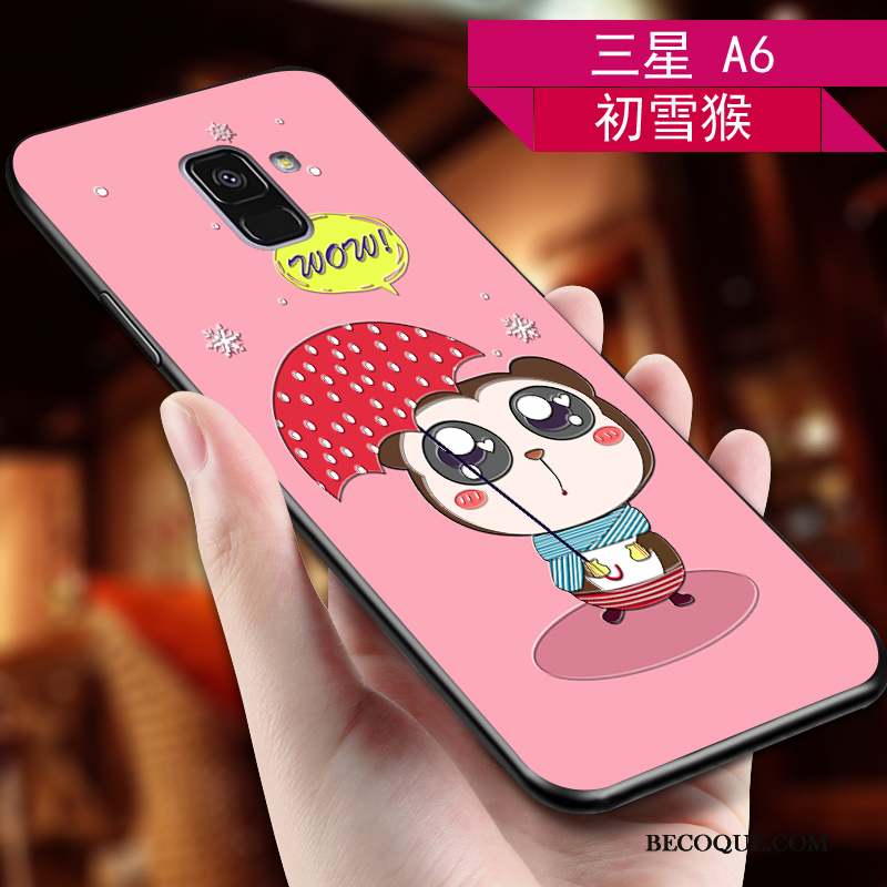 Samsung Galaxy A6+ Coque Dessin Animé Charmant Nouveau Amoureux Mignonne Créatif