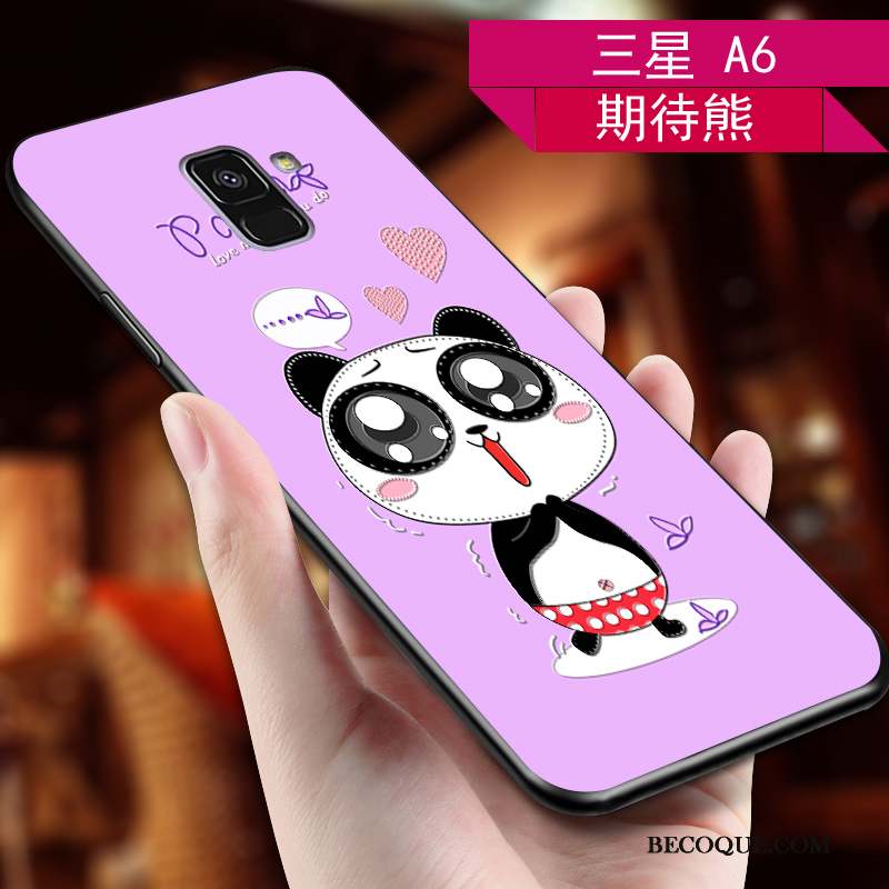 Samsung Galaxy A6+ Coque Dessin Animé Charmant Nouveau Amoureux Mignonne Créatif