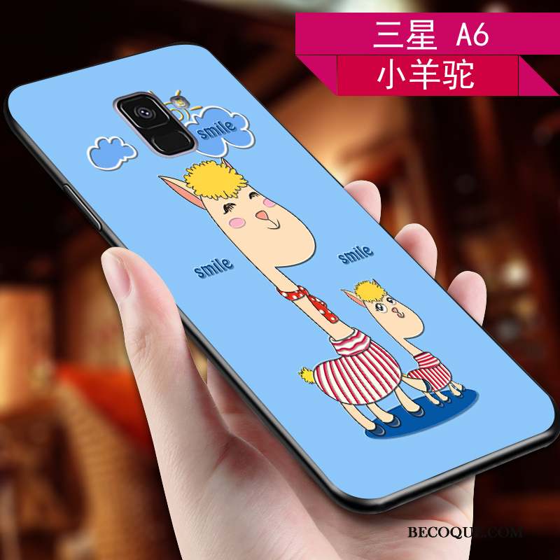 Samsung Galaxy A6 Coque Mignonne Dessin Animé Peinture Amoureux Nouveau Charmant