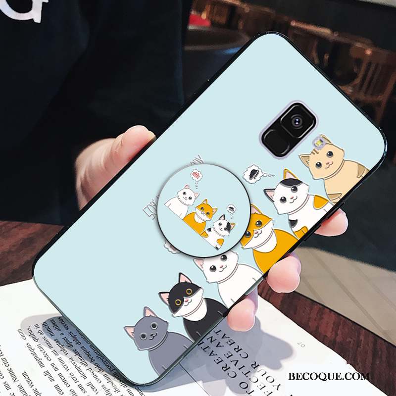 Samsung Galaxy A6 Coque Net Rouge Dessin Animé Bleu Étui Ballon Incassable