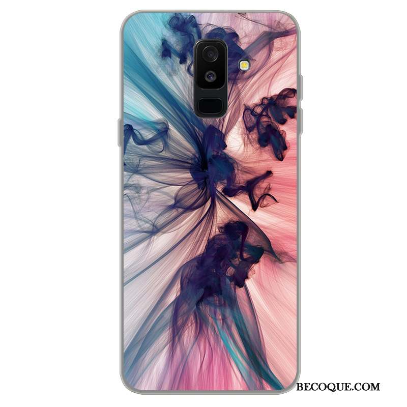 Samsung Galaxy A6+ Coque Étui Simple Protection Fluide Doux Incassable Silicone